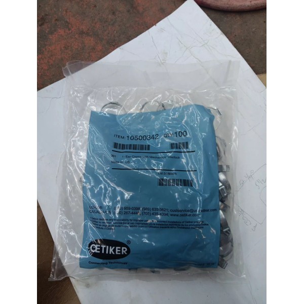 Oetiker New Oetiker 10500342 Zinc-Plated Hose Clamp W/Mech Interlock 100Pk