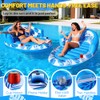 FluSing Inflatable Tanning Pool Lounger Float, 63" x 39" Sunbathing