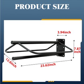 Hongshifu Heavy Duty Saddle Rack Wall Mount, Metal Horse Saddle Rack Stand with Pad Bar, Saddle Stands for Western Style Saddles, Horse Blanket Rack Hanging for Tack Rooms and Trailers (One Bar-2PCS)