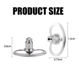 PanAcratis 10Pcs Earring Backs for Droopy Ears Pig Nose Ear Plugs, Anti-Faller Earring Backs Earring Backs Safety Backs Rubber Earring Backs Earring Lifters Backs for Studs Heavy Earrings