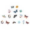 Mobestech 16pcs Butterfly and Flower Decorative Fridge Magnets Nature Theme Whiteboard Stickers for Memos Reminders and Eye Catching Kitchen Accessories