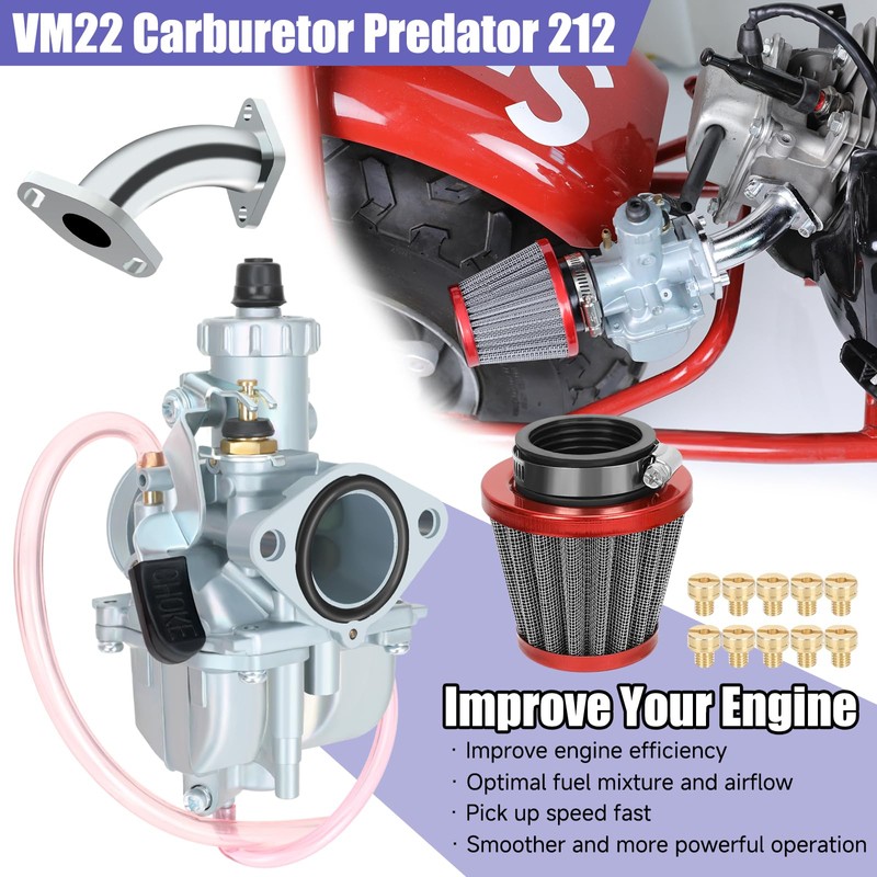 CILOYU VM22 26mm Carburetor Intake Manifold Compatible with Predator 212cc