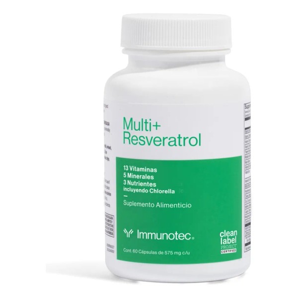 Immunotec Multi+ Resveratrol Con Vitaminas Y Minerales Sabor Sin sabor