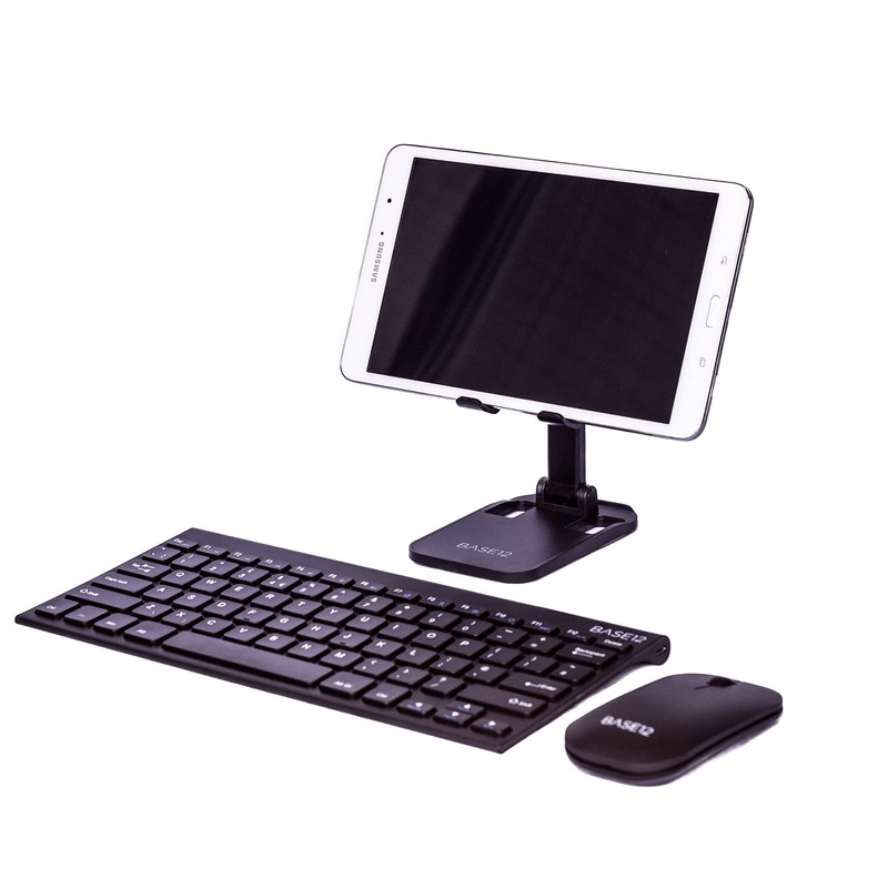 BASE12 Phone Stand for Desk, Foldable Adjustable Tablet Holder -