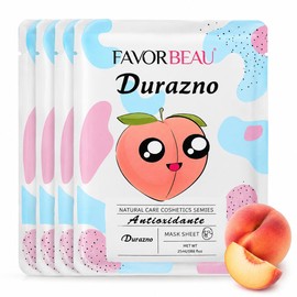 Mascarillas Faciales de Tela con Extracto de Durazno 25 ml