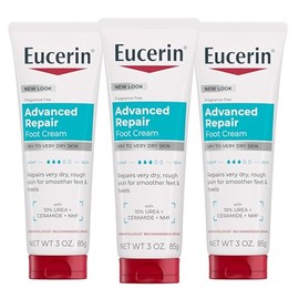 Eucerin Intensive Repair, Extra-Enriched Foot Creme, 3 Oz (Pack of 3)