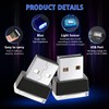Ouzorp 2 Pcs Mini USB LED Light, Car LED Interior