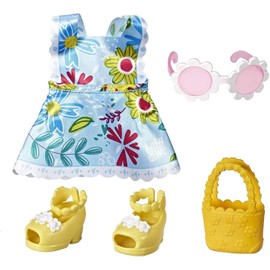 Littles by Baby Alive Little Styles, Fun in The Sun Outfit for Littles Dolls, Brown