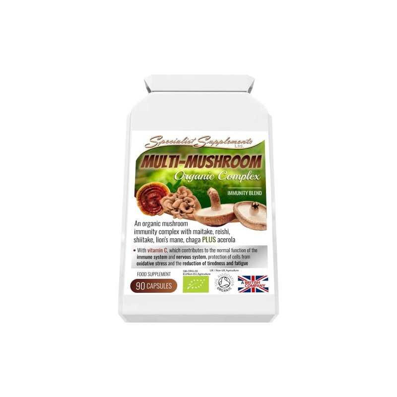 Specialist Supplements Multi-Mushroom Organic Complex, 90 Capsules