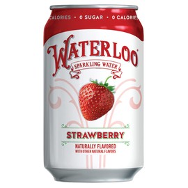 Waterloo Sparkling Water, Strawberry Naturally Flavored, Pack of 24, 12 Fl Oz Cans | Zero Calories | Zero Sugar or Artificial Sweeteners | Zero Sodium