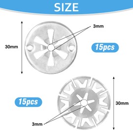 JatilEr Pack of 30 Clamping Discs Heat Protection Plate, 30 mm Manganese Steel Safety Discs Starlock Heat Plate Spring Rings Assortment Clips for Attaching Heat Shields Under the Hood for Cars