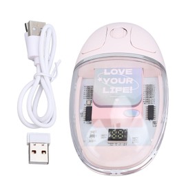 Bluetooth Wireless Mouse Dual Mode 2.4G Transparent PC Ergonomic Office Mute Mouse for Computer Laptop Pink
