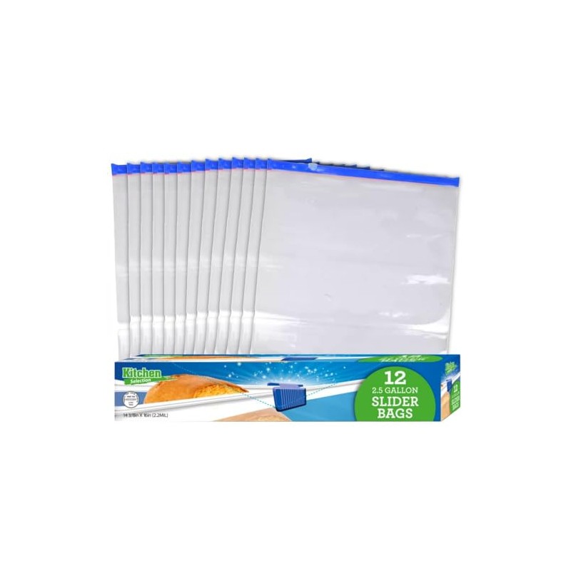 Extra Large Jumbo Slider Bags - 2.5 Gallon Storage Bags