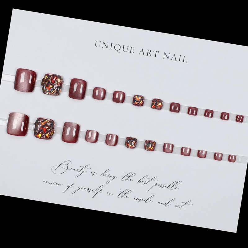 ドミ屋 ネイルチップ 足用 24枚入 フットネイルチップ フットネイル 足用ネイルチップ 夏 付け爪 結婚式