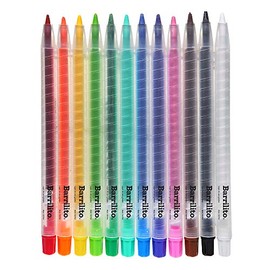 Barrilito 12CTW Lápices de Cera Girables, 12 Colores