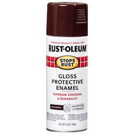 Rust-Oleum Rust-Oleum 267112-6PK Stops Rust Spray Paint, 12 oz, Gloss Kona Brown, 6 Pack