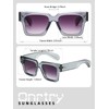 Onrtry Thick Square Frame Sunglasses for Women Men Trendy Chunky