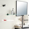 JQK Bathroom Glass Shelf Black, Tempered Glass Shower Storage 20