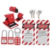 Safety Lockout Tagout Kit Lockset Fitting Tools Multifunctional Portable with
