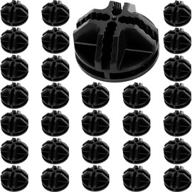 30Pcs Wire Cube Connectors Plastic Storage Cube Connectors, Wire Grid Cube Organizer Connector for Modular Closet Storage Organizer and Wire Shelving, Black