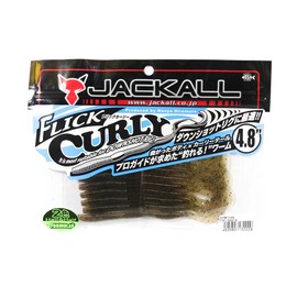 JACKALL(ジャッカル) ワーム フリックカーリー 4.8インチ グリパン/ライトパール