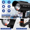 Kanayu 2 Pcs Black Solar Powered Fake Security Camera Dummy