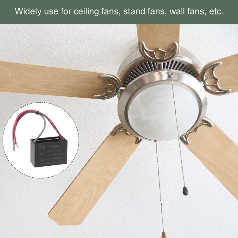YOKIVE Ceiling Fan Capacitor CBB61 Metalised Polypropylene Film Capacitor Large