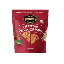 Pizza Crisps, Pepperoni, 9.5 Oz (1 Count) | Savory Snack Cracker | High Protein | Low Carb | Gluten Free | Wheat Free |Keto Friendly