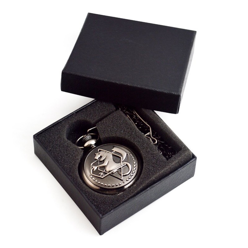 BOSHIYA Men's Pocket Watch Fullmetal Alchemist Vintage Steampunk Quartz Pocket