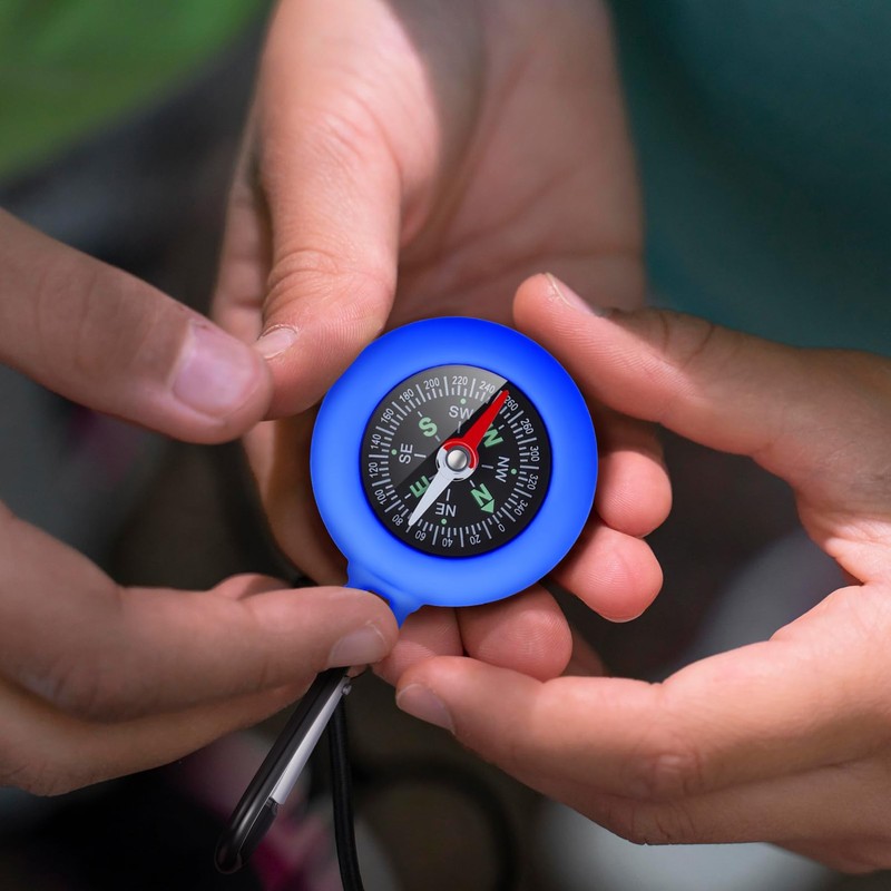 BESPORTBLE 9-Piece Carabiner Compass: Portable Navigation Compass for Hiking, Camping