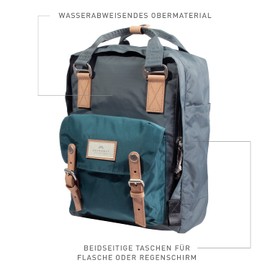 Doughnut Unisex Jungle Series Backpack, Charcoal X Teal