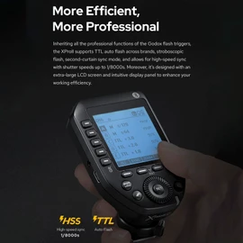 Godox XPROII-C 2.4G Transmisor de disparo de flash inalámbrico TTL Autoflash 1/8000s HSS visualización LCD grande 32 canales 16 grupos de reemplazo para cámaras Canon