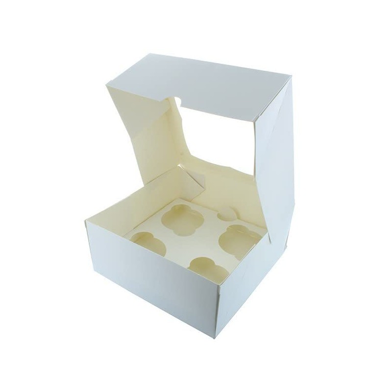 White 4 Cupcake/Muffin Box