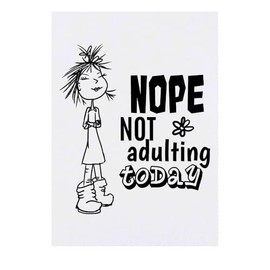 'Not Adulting Today' Temporary Tattoo - Water Resistant, Skin-Safe, Non-Toxic Transfer (TO00080983)