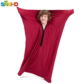 SANHO Dynamic Movement Sensory Body Sock - Updated Version, Wine red (Medium)
