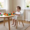 Babilous Baby High Chair, Wooden Highchair with Removable Tray, Adjustable