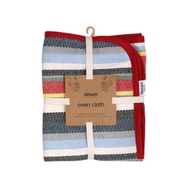 Striped Recycled Cotton Heavy Duty Oven Cloth - Red