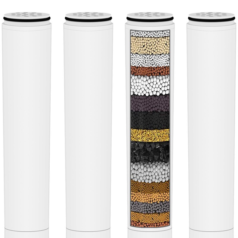 4 PACK Replacement Shower Head Filter Cartridge Compatible with Co