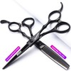 6" Black Stainless Steel Hairdressing Scissors 6" 3 Pack