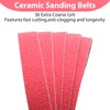 2 x 42 Inch Ceramic Grinding Belts, 36 Grit 2x42