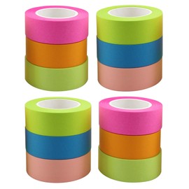 4A Roll Sticky Notes,Full Adhesive,Width x Length 0.6 x 315 Inches,Neon Yellow/Orange/Red,Neon Blue/Green/Red,3 Color/Roll,4 Refill Rolls,4A PSS 9-3 Refill