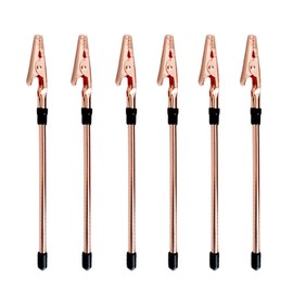 6PCS Bracelet Jewelry Helper Tool, Metal Jewelry Wearing Aids Bracelet Clasp Helper Tool Assistance Tool for Necklace, Watch Band, Zippers (Rose Gold)