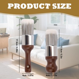 Goktvai 2pcs Furniture Salve Brush, Soft Bristles & Ergonomic Handle Leather and Wood Cleaning Brush Wax Applicator Tool for Car Interiors & Home Cleaning Maintenance