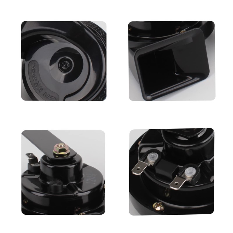 FARBIN Car Horns 12v Loud Dual-Tone Auto Snail Horn Electric