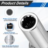 sourcing map 12 Points Metric Deep Socket 1/2" Drive 9mm