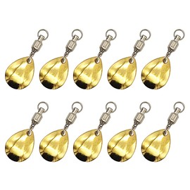 オルルド釣具 コロラドブレード 「コロルドA+」 スイベル付 10個入 スピナー メタルジグ メタルバイブ ブレードチューンに （金色ツヤ有）（1.8cm） qb500151a02n0