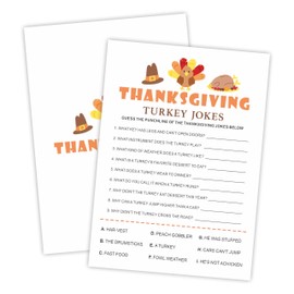 VZVCTFS Thanksgiving Trivia Game Cards - 30 Pcs Fun Party Games for Family & Friends with Answer Sheets | Holiday Dinner Icebreaker for Adults & Kids | Classroom Party Activities - A05