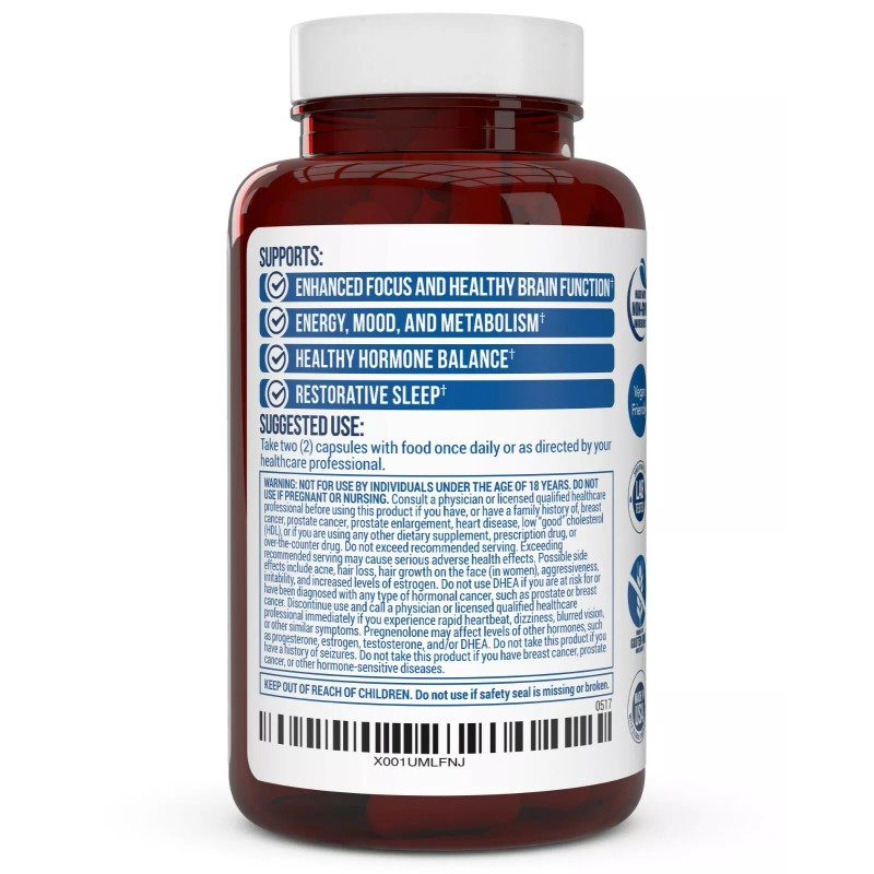 Trueadvantage Nutrition Extra Strength DHEA 100mg Supplement with Pregnenolone 60mg