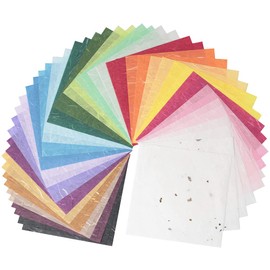 [50 hojas] Papel de morera tradicional coreano mixto HanJi (6 x 6 pulgadas) | Papel de colores | Diseño de arte plegable hecho a mano (Mixto Unyong Hanji)