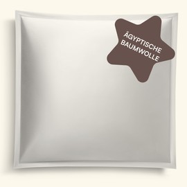 Amqua Mako Satin Egyptian Cotton Cushion Cover 40 x 40 cm Sand/Beige